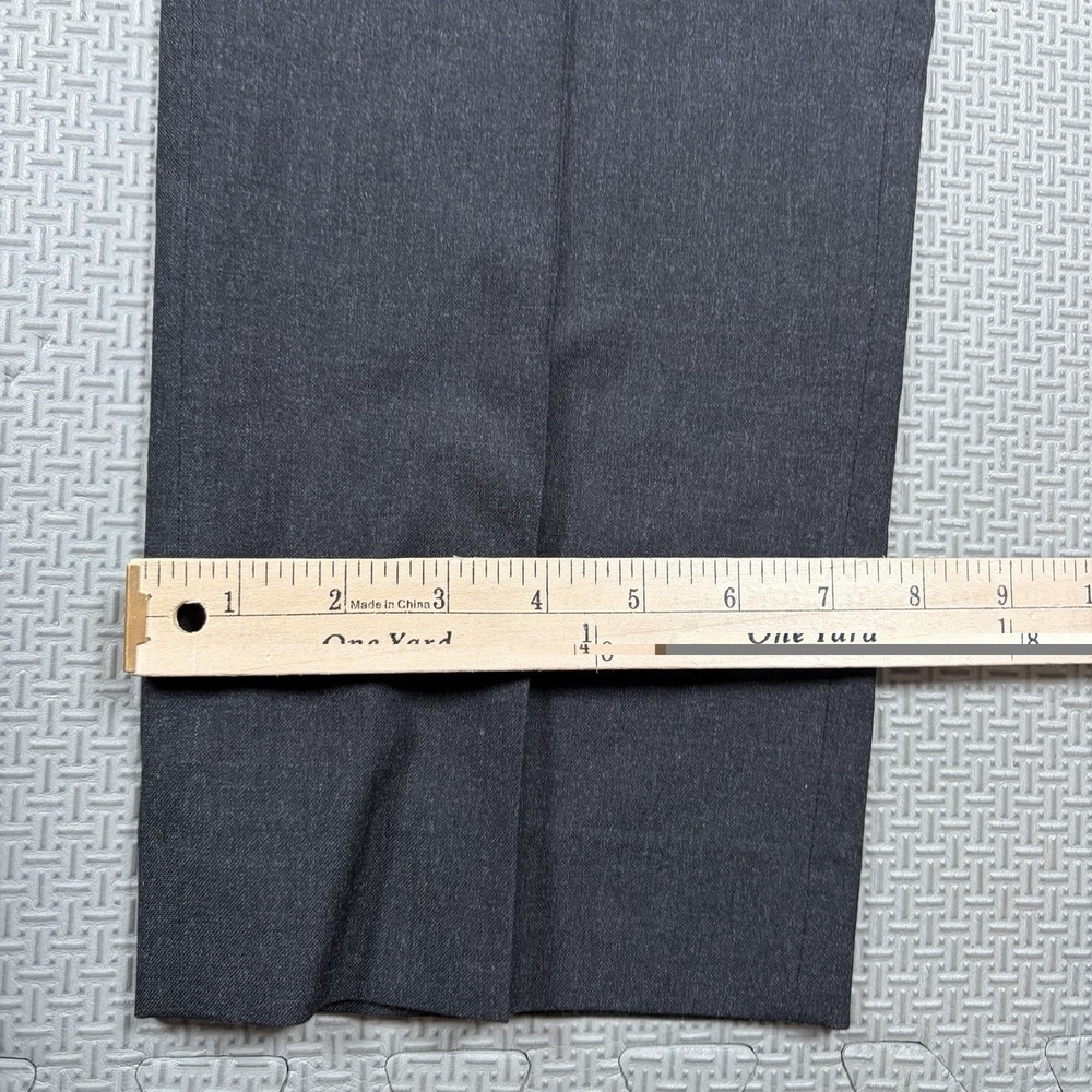 Sid Mashburn Black Wool Straight Leg Men's Dress Pants Flat Front Sz 52 36x30 - Picture 9 of 11